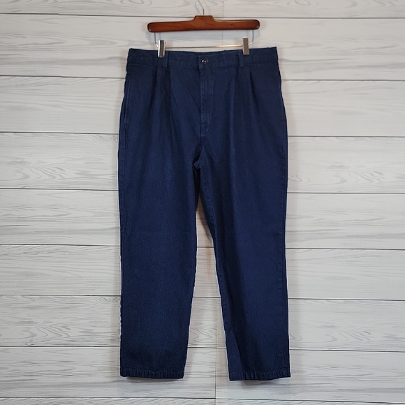 Dockers Pants - Dockers Pleated Khakis Soft Cotton - Blue  Straight Leg Womens Size Waist 38"